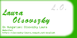 laura olsovszky business card